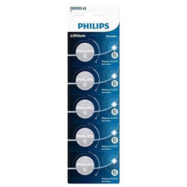 Baterie lithiová, CR2032, CR2032, 3V, PHILIPS, blistr, 5-pack, CR2032P5/01B, knoflíková?v=1750075202