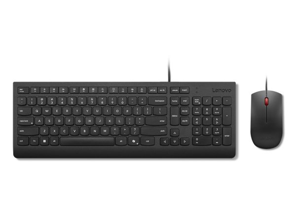 LENOVO klávesnice Essential Wired USB Keyboard + Mouse Set - USB, černá
