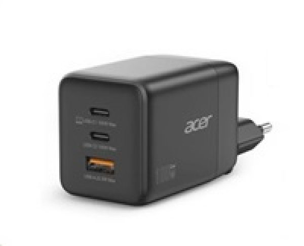 ACER Adaptér 100W GaN charger, 3porty: 2x USB-C + 1x USB-A ports, EU a UK zástrčka, textilní obal, black?v=1762296004