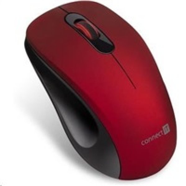 CONNECT IT "MUTE" bezdrátová optická tichá myš, USB, (+ 1x AA baterie zdarma), červená?v=1758922804
