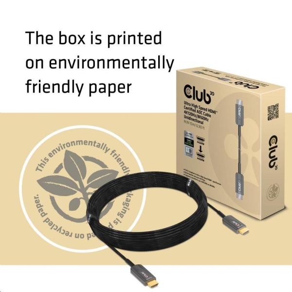 Club3D Kabel Ultra Rychlý HDMI™ Certifikovaný AOC Kabel 8K60Hz, 4K120Hz, 10m