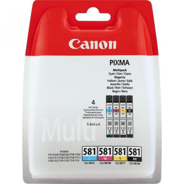Sada náplní CANON CLI-581XL, 2052C004 (4x8,3 ml)