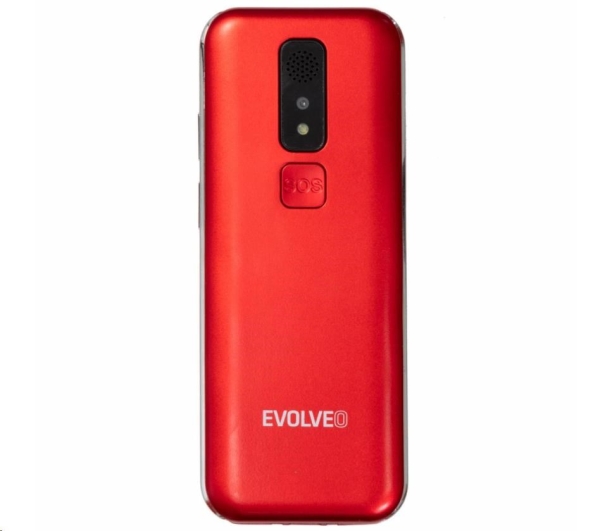 EVOLVEO EasyPhone LT, mobilní telefon pro seniory s nabíjecím stojánkem (červená barva)