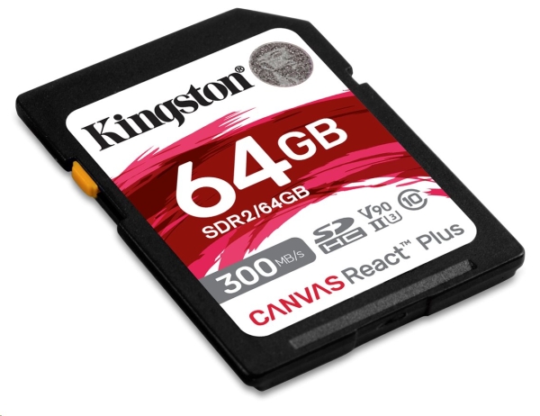 KINGSTON SD card SDXC 64GB Canvas React Plus