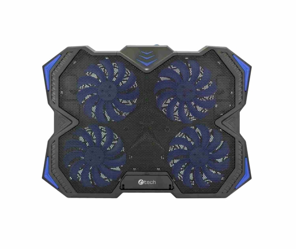Chladící podložka C-TECH Zefyros (GCP-01B), casual gaming, 17,3'', modré podsvícení, regulace otáček