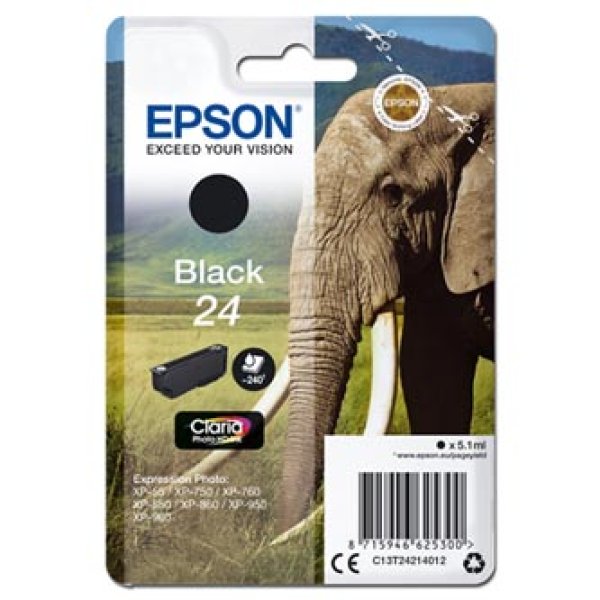Náplň Epson 24, C13T24214012 černá