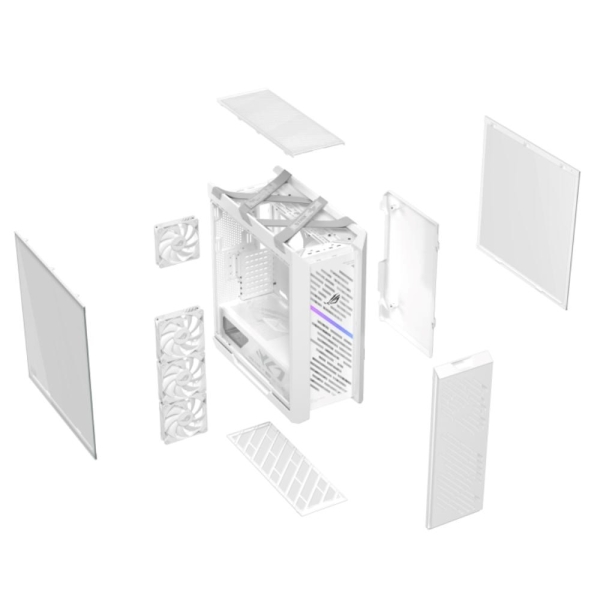 ASUS Case ROG Strix Helios II GX601S, E-ATX, Průhledná bočnice, 4x 140mm Fan, bílá
