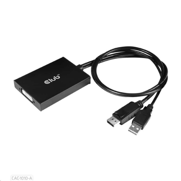 Club3D Adaptér aktivní DisplayPort na Dual Link DVI-D, USB napájení, 60cm, HDCP off, pro Apple Cinema displeje