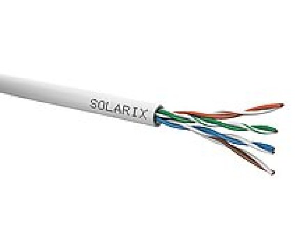 Instalační kabel Solarix UTP, Cat5E, drát, PVC, box 305m SXKD-5E-UTP-PVC