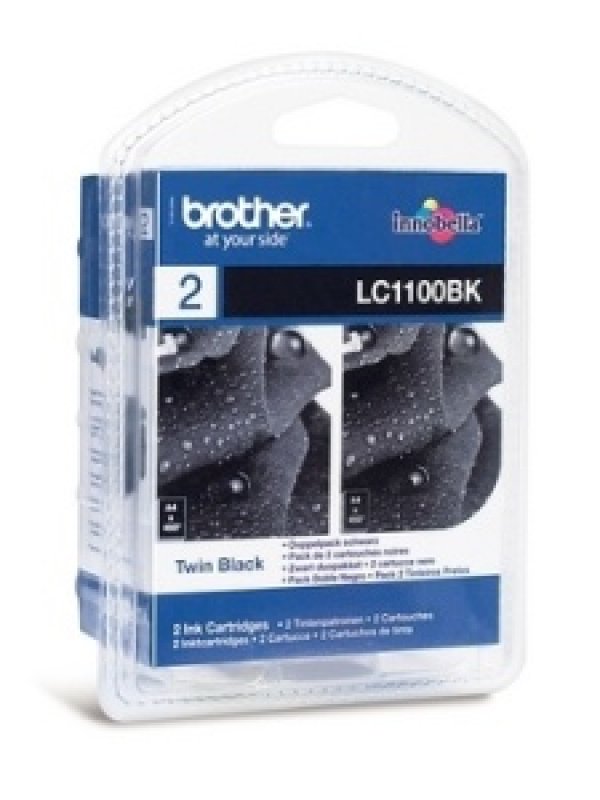 Náplň Brother LC-1100BKBP2 černá 2-pack blistr
