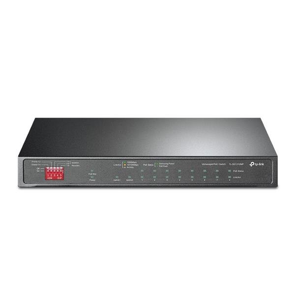 TP-Link CCTV switch TL-SG1210MP (8xGbE, 1xGbE uplink, 1xGbE/SFP combo uplink, 8x PoE+, 123W, fanless)