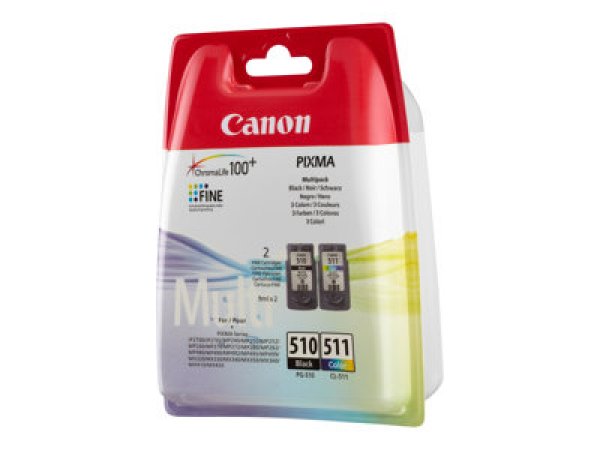 Náplň CANON PG-510 + CL-511, 2970B010 černá + barevná