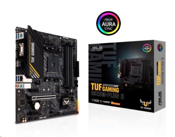 ASUS MB TUF GAMING A520M-PLUS II soc.AM4 A520 DDR4 mATX M.2 D-Sub HDMI DP