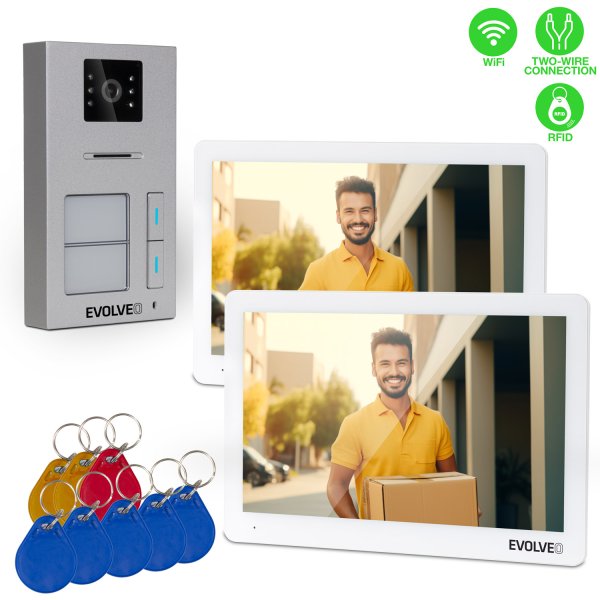 EVOLVEO DoorPhone 20-2W - 2 drátový videotelefon s aplikací pro dvě domácnosti a 32GB pamětí?v=1750075202