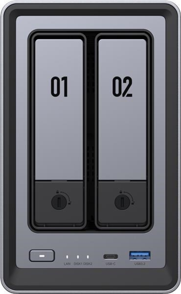 UGREEN NASync DXP2800 (4C/IntelN100/3,4GHz/8GBRAM/2xSATA/2xM.2/1x2,5GbE/2xUSB2.0/2xUSB3.2/1xUSB-C/HDMI)