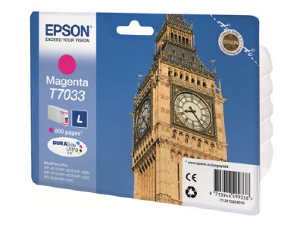 Náplň EPSON C13T70334010 purpurová (800 stran)