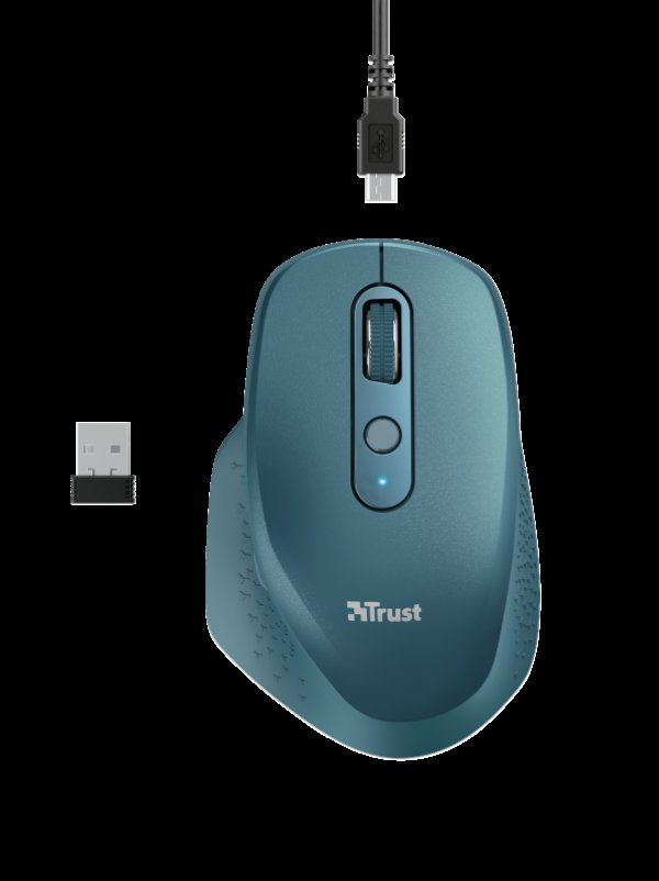 TRUST OZAA/Kancelářská/Optická/Bezdrátová USB/Modrá