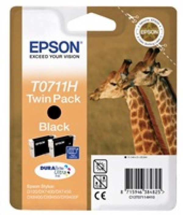 Náplň EPSON C13T07114H10 černá (2x11,1 ml)