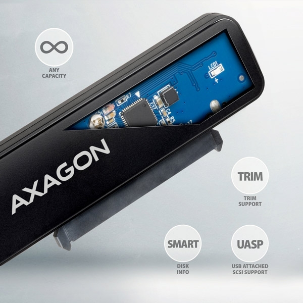 AXAGON ADSA-FP2C USB-C 5Gbps - SATA 6G 2.5'' SSD/HDD SLIM adaptér