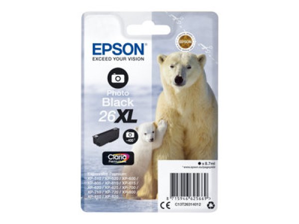 Náplň Epson 26XL, C13T26314022 foto černá?v=1755466814