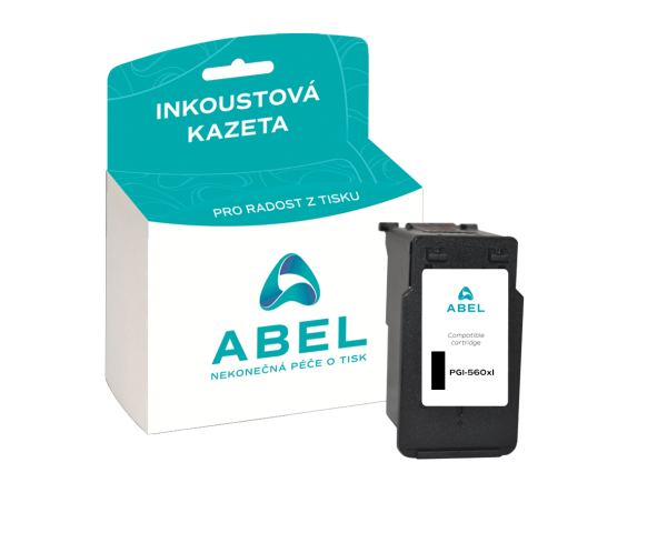 Náplň ABEL PG-560XL černá pro tiskárny CANON, 18ml