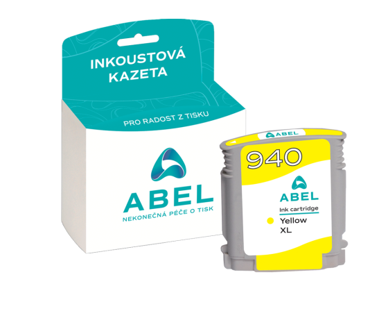 Náplň ABEL No.940XL, C4909A žlutá pro tiskárny HP (1 400 stran)