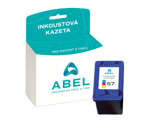 Náplň ABEL No.57, C6657AE barevná pro tiskárny HP (500 stran)