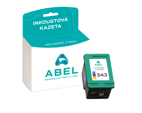 Náplň ABEL No.343, C8766EE barevná pro tiskárny HP (14 ml)