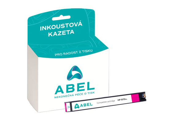 Náplň ABEL No.971XL, CN627AE purpurová pro tiskárny HP (6 600 stran)