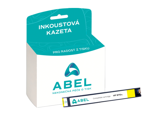 Náplň ABEL No.971XL, CN628AE žlutá pro tiskárny HP (6 600 stran)