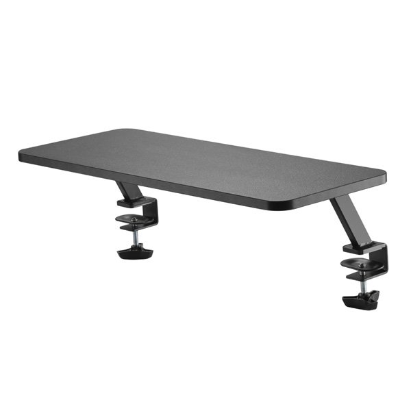 Podstavec pod monitor, připevnitelný ke stolu, černý, ocel, dřevotříska, 20 kg nosnost, Powerton, ergo