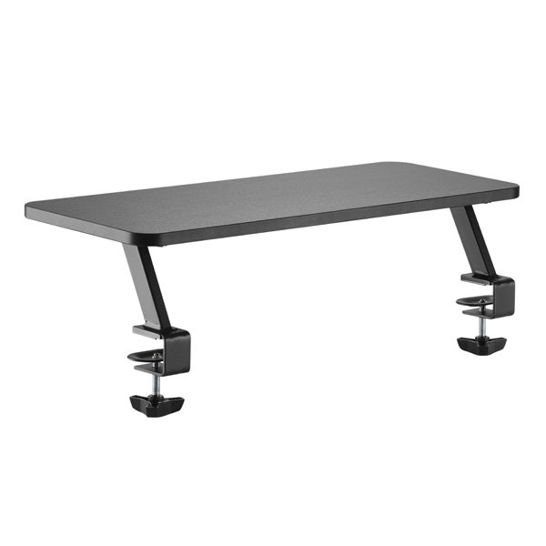 Podstavec pod monitor, připevnitelný ke stolu, černý, ocel, dřevotříska, 20 kg nosnost, Powerton, ergo