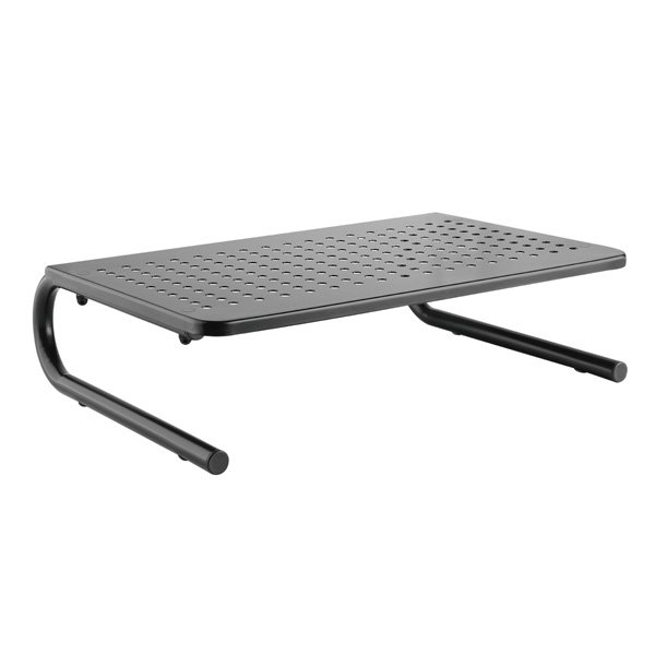 Podstavec pod monitor, prostor pro klávesnici, černý, ocel-plast, 20 kg nosnost, Powerton, ergo?v=1753992005