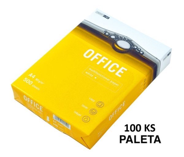Papír xerografický A4 80g OFFICE C - Smartline 100 ks paleta (OFF480/N)  (žlutý)