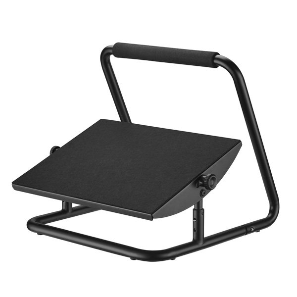 Podstavec pod nohy, možnost protáhnutí nohou, černý, ocel, 25 kg nosnost, Powerton, nastavitelná výška?v=1754078403