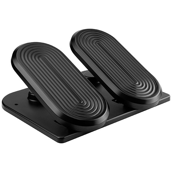 Podstavec pod nohy, fitness stepper, černý, ocel, 20 kg nosnost, Powerton, strukturovaný povrch?v=1754078403