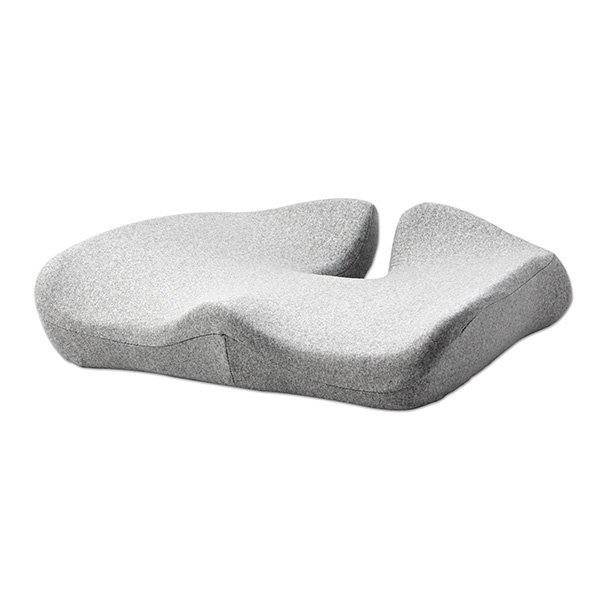 Set bederní opěrky a podsedáku, ergonomický, šedý, paměťová pěna, Powerton