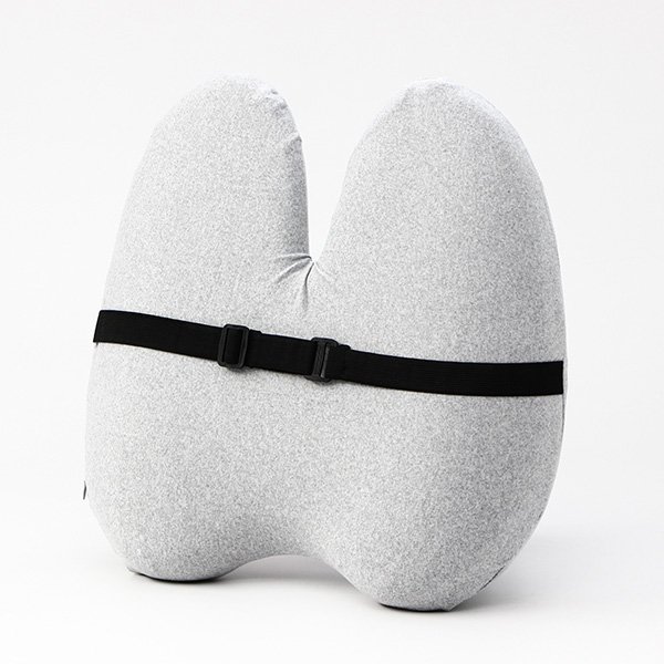 Set bederní opěrky a podsedáku, ergonomický, šedý, paměťová pěna, Powerton