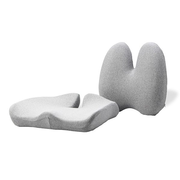 Set bederní opěrky a podsedáku, ergonomický, šedý, paměťová pěna, Powerton?v=1754078403
