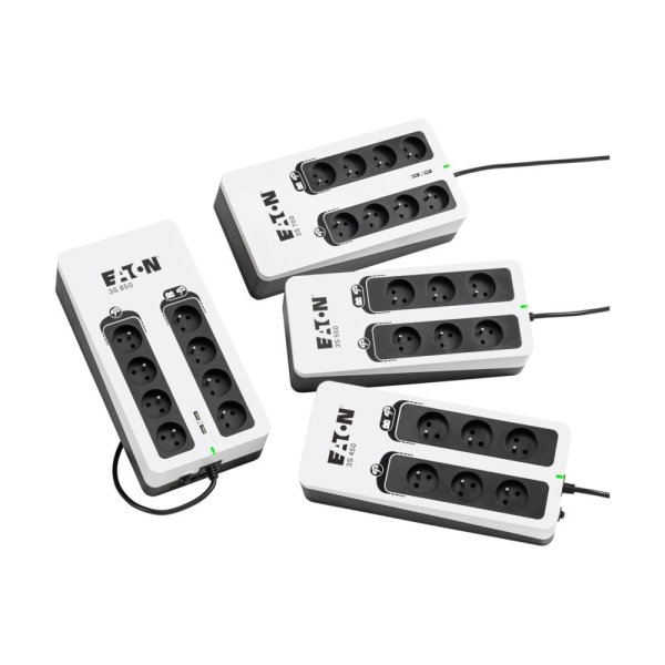 Eaton 3S 700 FR, UPS 700VA / 420W, 8 zásuvek (4 zálohované), USB, 2x USB charge, české zásuvky