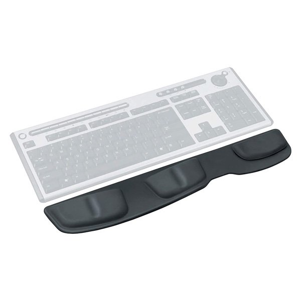 Předložka ke klávesnici Fellowes Health-V ergonomická, pěnová, černá, Fellowes, 46.6x8.6 cm