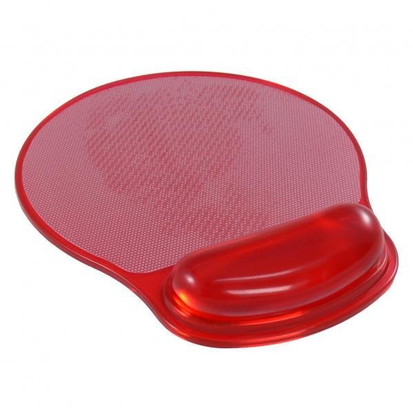 Podložka pod myš, ergonomická, gelová, červená, Logo