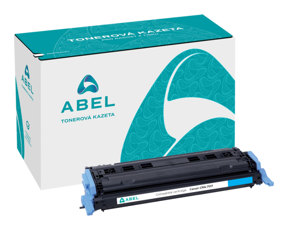 Toner ABEL CRG-707 azurový pro tiskárny CANON (4 000 stran)