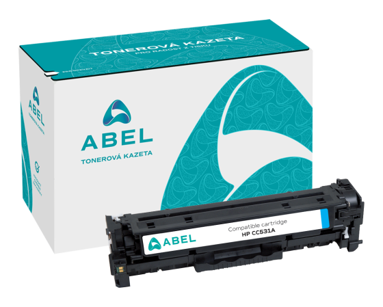 Toner ABEL CC531A azurový pro tiskárny HP (2 800 stran)