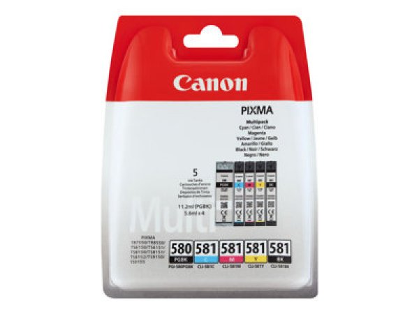 Sada náplní CANON PGI-580 + CLI-581, 2078C005 (1x11,2/4x5,6 ml)