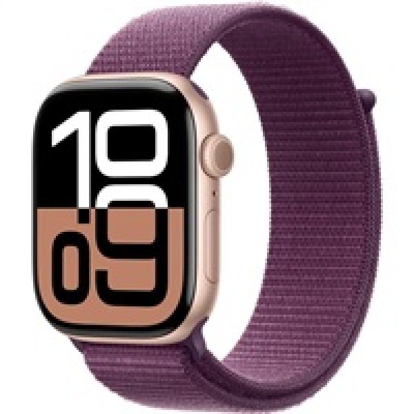 Apple Watch S10 Cell/42mm/Rose Gold/Sport Band/Plum