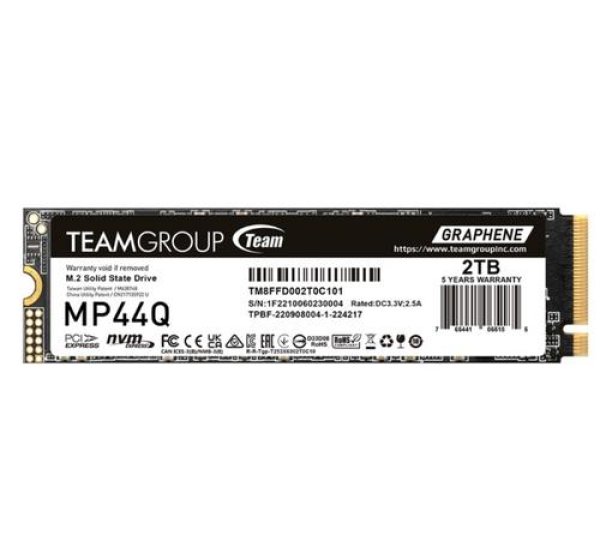 TEAMGROUP MP44Q SSD NVMe M.2 2TB PCIe 4.0 Gen4x4 2280 (čtení max. 7000MB/s, zápis max. 5900MB/s)