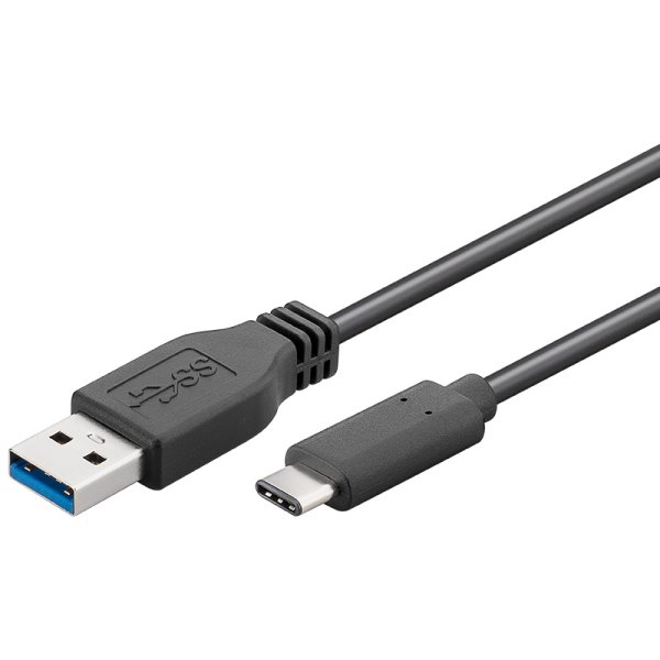PremiumCord Kabel USB 3.2 konektor C/male - USB 3.0  A/male, černý, 15cm?v=1762382402
