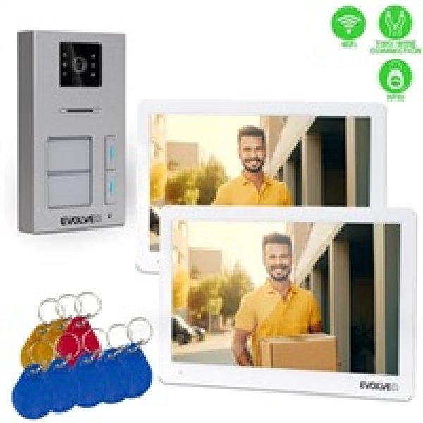 EVOLVEO DoorPhone 20-2W - 2 drátový videotelefon s aplikací pro dvě domácnosti a 32GB pamětí