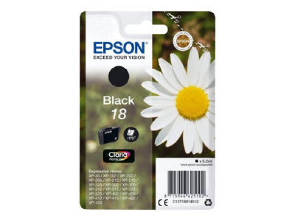 Náplň EPSON C13T18014012 černá (5,2 ml)